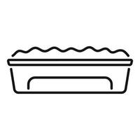 Rectangular home tray planter filled with water for seed starting vector