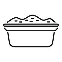 Full sandbox container for kids playing in the sandbox vector