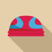 Swimming cap showing top view for pool and beach vector
