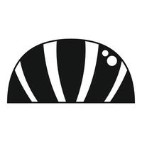 Simple icon of a seashell laying on the beach vector