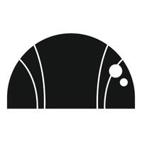 Half moon shaped bread with sesame seeds icon, simple style vector