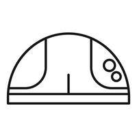 Astronaut helmet icon showing space exploration and space suit vector