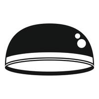 Round ceiling lamp hanging and illuminating a room in simple minimalist style vector