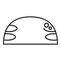 Half moon with craters is representing astronomy science vector