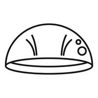 Force field protecting from futuristic danger, safety dome icon vector