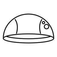Futuristic helmet protecting from external environment vector