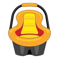 Empty baby car seat isolated on white background vector