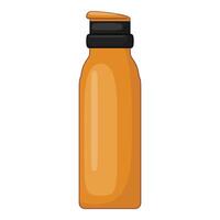 Reusable water bottle standing upright on white background vector