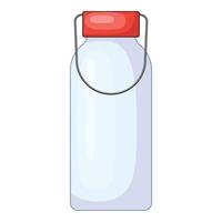 Empty milk bottle with a red cap, waiting to be filled vector