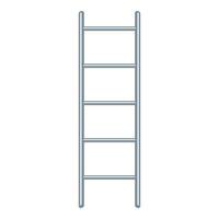 Tall metal ladder standing on a white background vector