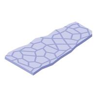 Frozen lake surface showing cracks forming isometric view vector