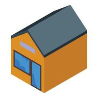 Abandoned shop with broken windows isometric icon vector