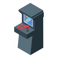 Arcade game machine displaying gaming interface vector