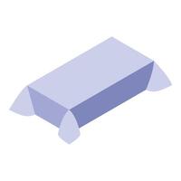 Long rectangle cardboard box spreading its flaps vector