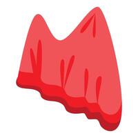 Red wavy fabric flowing in the wind like a magic cloak vector