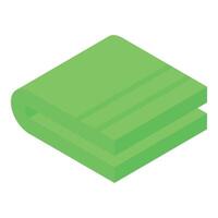 Green towel folded representing spa and wellness concept vector