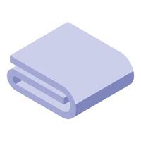 Soft folded towel isometric icon relaxing spa procedure vector