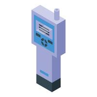 Electronic device showing digital interface with control buttons vector
