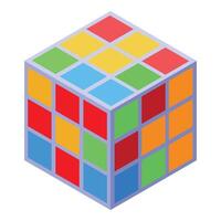 Logic game cube showing problem solving and challenge vector