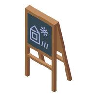 Blackboard showing house project drawing vector