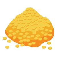 Big pile of gold coins creating wealth and prosperity vector