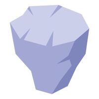 Large heavy stone from glacier floating in ocean vector