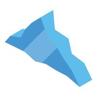 Abstract blue geometric shape floating on white background vector