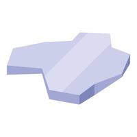 Big iceberg floating on north pole ocean vector
