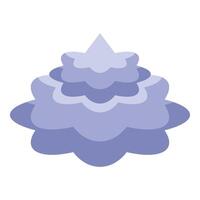 Blue whimsical cloud floating in cartoon style vector