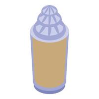 Cocktail shaker standing on white background isometric view vector