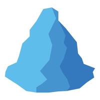 Big geometric iceberg floating in ocean vector
