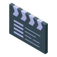 Classic movie slate clapperboard for filmmaking is depicting starting shooting vector