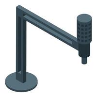 Studio microphone is broadcasting audio podcast vector