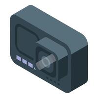 Action camera isometric shooting video icon vector