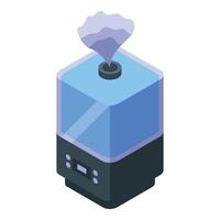 Modern ultrasonic humidifier diffusing water vapor vector