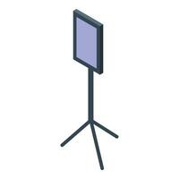 Street sign standing on tripod showing blank display vector