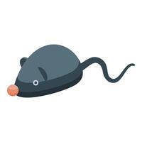 Computer mouse looking like a small grey mouse is connecting user with computer vector