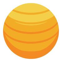 Yellow planet rotating in the solar system vector