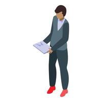 Mailman is holding a mail envelope, preparing for delivery vector