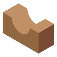 Wooden skate park ramp obstacle for practicing tricks vector