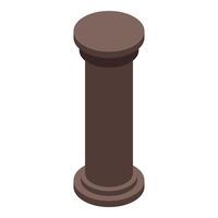 Ancient column standing tall as symbol of strength and history vector
