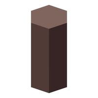 Brown hexagonal podium presenting minimal background for product placement vector