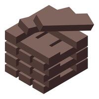 Construction material stack of bricks for building vector