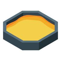 Full honeycomb with flowing honey is ready for serving vector