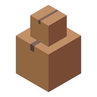 Stacked cardboard boxes representing logistics and delivery vector