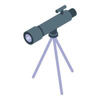 Tripod holding telescope for exploring and observing space vector