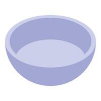 Empty round bowl is waiting to be filled with food vector