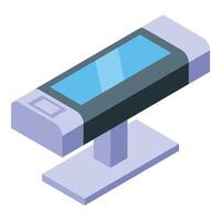 Solarium tanning bed presenting modern design and features vector