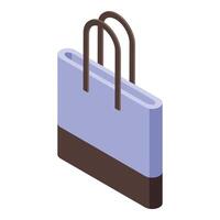 Shopping bag standing with handles is waiting for products vector