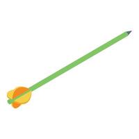 Green arrow pointing up representing achieving goal vector
